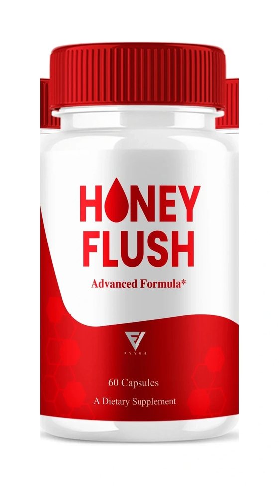 HoneyFlush Advanced Formula bottle of 60 capsules, a dietary supplement